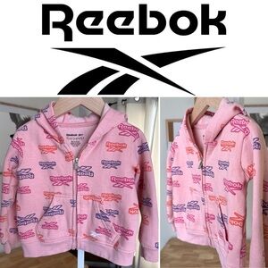 Reebok Kids Girls Pink Logo Hoodie Size 2T